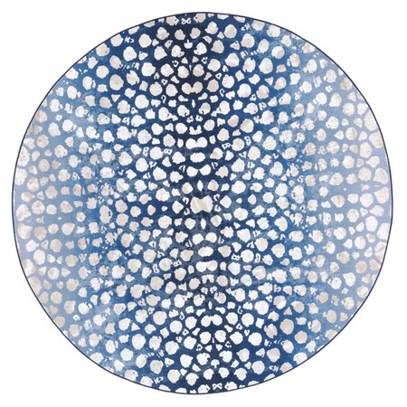 Safavieh 6 ft. 7 in. x 6 ft. 7 in. Journey Power Loomed Round Area Rug; Navy & Beige JNY118N-7R